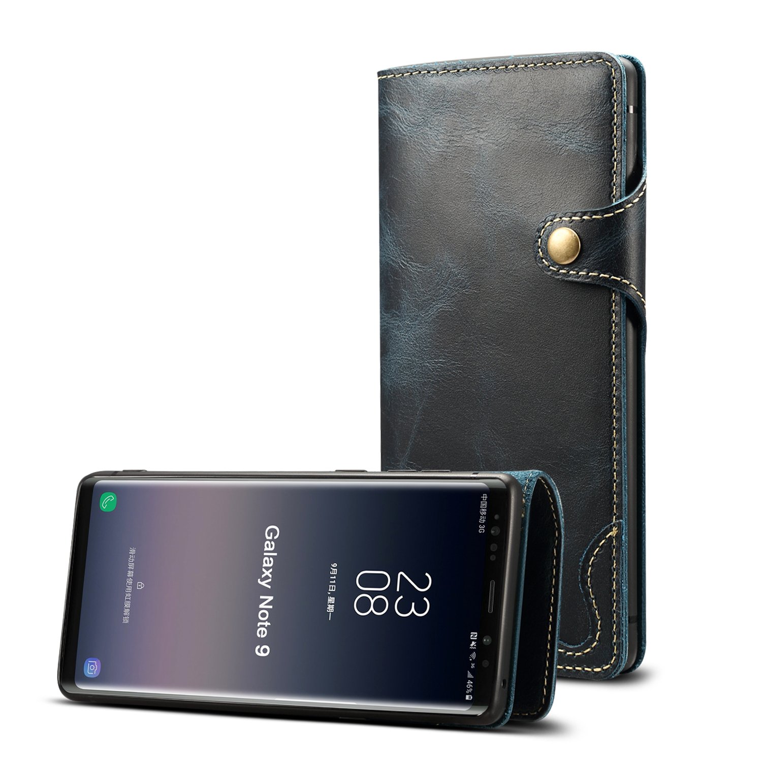 Amazon.co.jp: Galaxy Note9 SC-01L SCV40 対応 本革ケース 手帳型